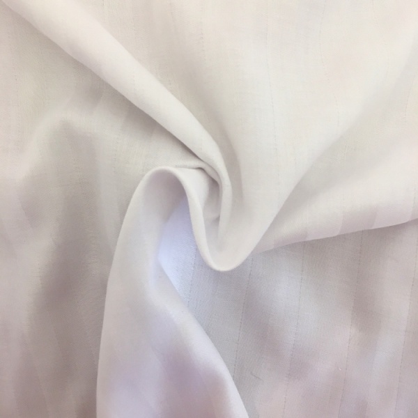 Satin Stripes Polyester IFR White